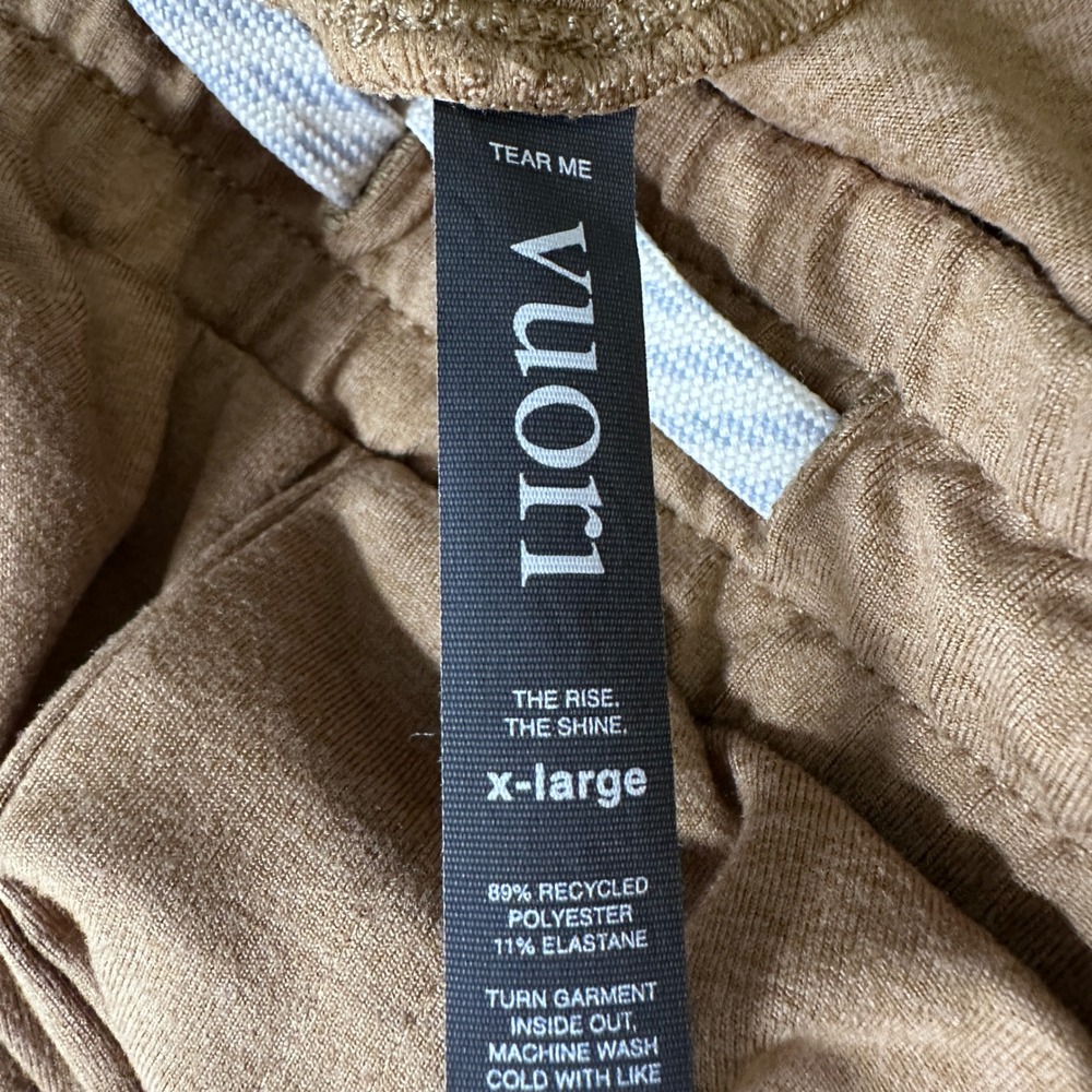 Vuori Ponto Short Mens XL Brown Camel Heather DreamKnit Performance Jersey V344 - Picture 5 of 10